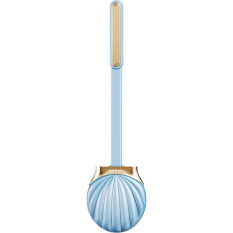 Ensemble brosse de toilette et support pour salle de bain, tête de brosse de toilette flexible avec poils en silicone, taille compacte pour un rangement et une organisation faciles（bleu） (1/5)