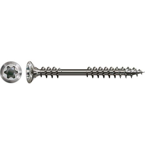 SPAX Fassadenschraube, 4,5 x 50 mm, 200 Stück, Fixiergewinde, Linsensenkkopf, T-STAR plus T20, 4CUT - 25470004505022 (1/10)