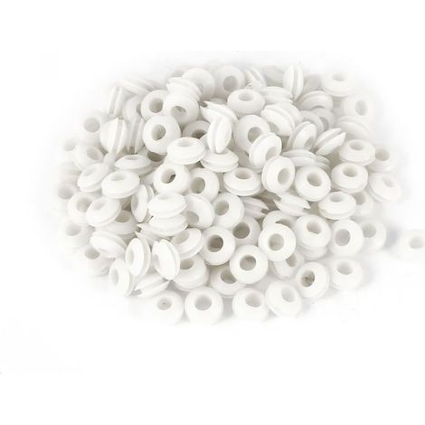 Passe Fil Caoutchouc Oeillet Passe Câble Câblage Blanc Bague 5mm x 10 mm 300pcs (1/2)