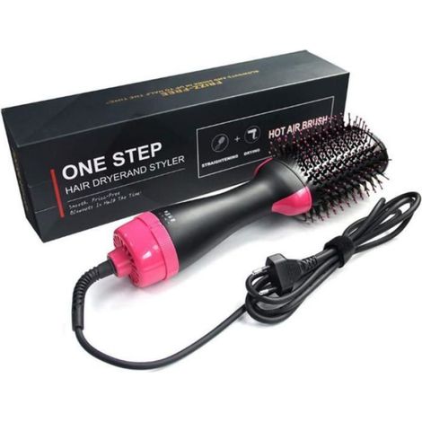 BROSSE SOUFFLANTE Sèche-cheveux - 5 en 1 - Brosse de coiffage - Sèche-cheveux et volumiseur - Brosse à air c47