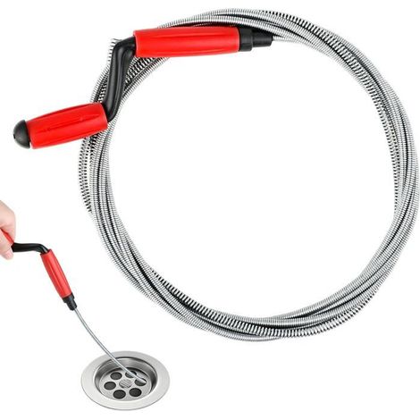 5M X 6Mm Furet Déboucheur Canalisation,Déboucheur Évier,Spirale Nettoyage Tuyaux,Outil Entretien Maison[RD103] (1/5)