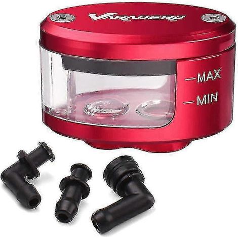 Réservoir d'huile de frein et d'embrayage pour moto, avec support, compatible avec Honda Varadero XL1000 XL125 (réservoir d'huile rouge). (1/5)