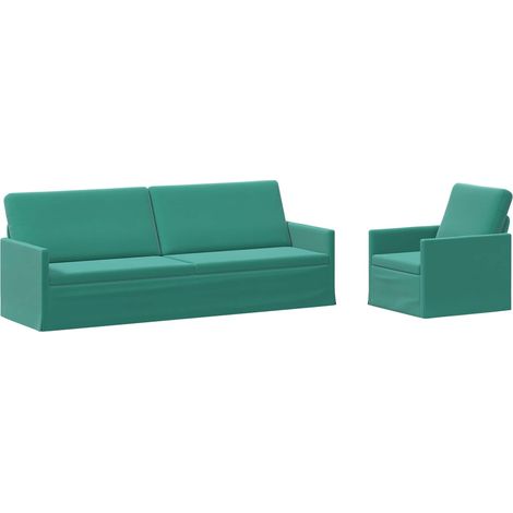 Ensemble de Canapés 2 pcs Turquoise Velours (V) vidaXL (1/5)
