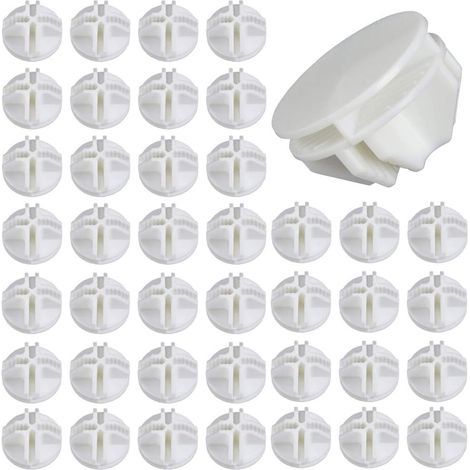 40 conectores de cable cúbicos de plástico ABS, accesorios blancos para cubos de almacenamiento, accesorios modulares para cubos de cable, cubos de rejilla para estantes y taquillas de almacenamiento. (1/5)
