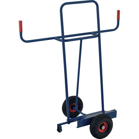Plattenkarre Trgf.350kg H.1440mm Aufl.-L500xB200mm Bereifung Luft saphirblau TW Chariot à panneaux Capacité de charge 350kg Hauteur 1440mm Surface d'appui-L500xB200mm Pneus gonflables bleu saphir TW (1/3)