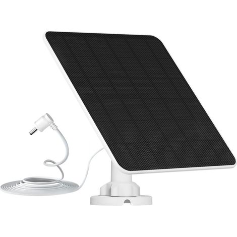 ZOLGINAH Panel solar de 5 W compatible con batería de cámara de anillo de foco y batería de cámara adhesiva, panel solar de cámara de seguridad, IP65 impermeable (1/5)