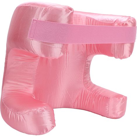 Coussin visage beauté en soie mousse mémoire moelleux ergonomique pour dormir sur le dos rose 1 pièce (1/5)