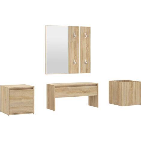 Maison Exclusive - Garderoben-Set Sonoma-Eiche Holzwerkstoff (1/5)
