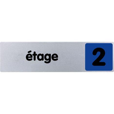 Plaque de porte 2eme étage - couleur 170x45mm - 4032993