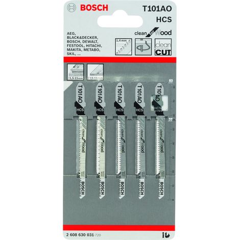 Bosch 5 Stichsägeblätter T 101AO - 2608630031