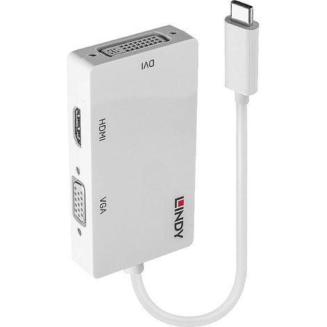 Lindy 43273 adaptateur graphique USB 3840 x 2160 pixels Blanc (1/4)