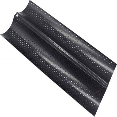 Plateau à Pain Français, Plaque de Cuisson à, Antiadhésive, en Acier Inoxydable perforé, 2 Fentes pour la Cuisine (732) (1/4)