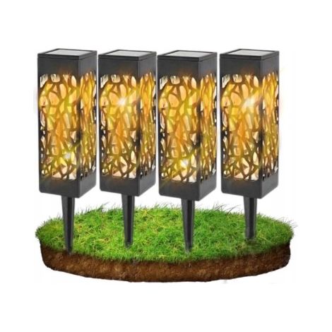 Lampada solare, da incasso, luce calda, PER IL GIARDINO, 4 PEZZI, lanterna (1/5)