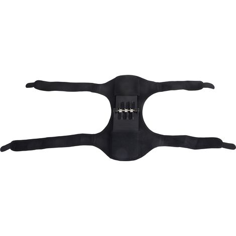1 genouillère de soutien pour squat et randonnée, ressort élévateur de rotule, renfort articulé, noir, taille unique (1/5)