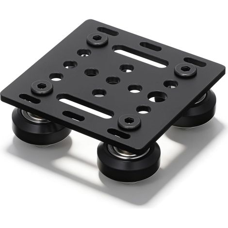 Poulie en Aluminium Noir Ensemble de 4 Pièces Facile à Installer, Accessoires Robustes pour Profilés 2020 à Rainure pour Imprimante 3d (1/5)