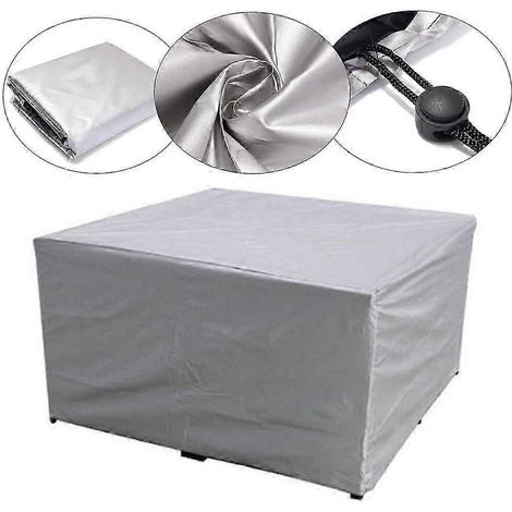 Housse de protection imperméable et résistante pour mobilier de jardin/terrasse, idéale pour une table cube en rotin d'extérieur (100 x 100 x 85 cm). (1/4)