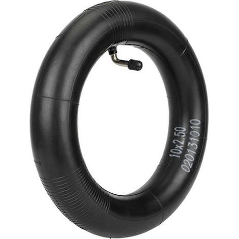 Chambre à air 10x2,5 avec valve à 90° pour trottinette électrique Zero 10X/Vsett, 10 pouces, valve coudée à 90°, noire (1/5)