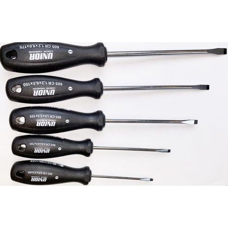 Unior Set de tournevis multicolore ergonomique 5 pièces
