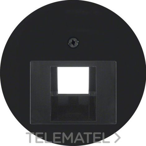 Tapa para toma de datos sencilla Hager by Berker 14072045 Negro Brillo
