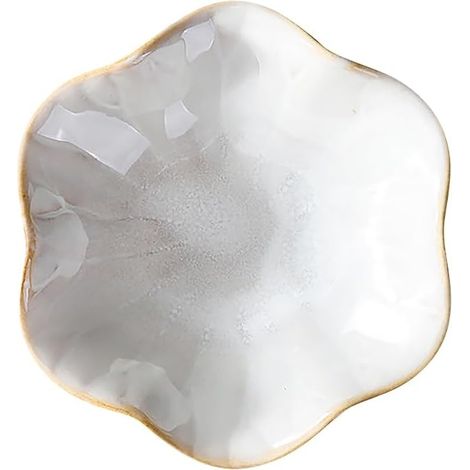 Assiette à bijoux en céramique - 1 pièce - Porcelaine décorative - Support bagues et clés - Pour table de nuit ou entrée - 11 cm (1/2)