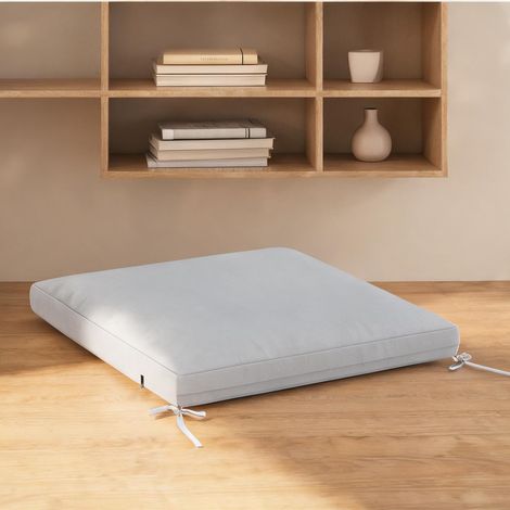 Coussin de chaise de jardin 50 x 50 cm gris clair lot de 2 (1/5)