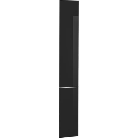 Frente de cocina R-Line, Negro brillo intenso, 29.6 x 196 cm frente de mueble para armario alto extraíble, Vicco (1/5)
