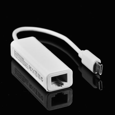 Adaptateur Ethernet USB-C vers RJ45 100 Mbps pour MacBook et PC Portable USB-C (1/5)