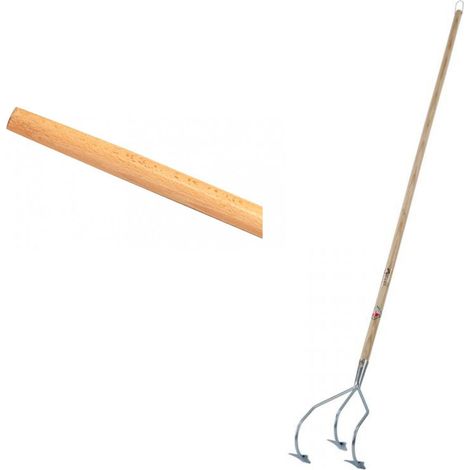 MANICO IN LEGNO PER ZAPPA OCCHIO TONDO Ø 40 mm - 140 cm Q.TA 10
