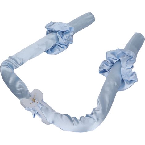 Bandeau pour cheveux bouclés sans chaleur, en mousse douce, avec pince pour cheveux longs ondulés naturels, bleu (1/5)