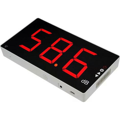Schallpegelmesser 30–130 dB mit großem LCD-Bildschirm, digitales Wandmessgerät, Geräuschmesser, Dezibel-Überwachungsgerät (1/4)