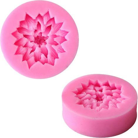 Moule à gâteau/biscuits en silicone en forme de fleur à faire soi-même (1/4)