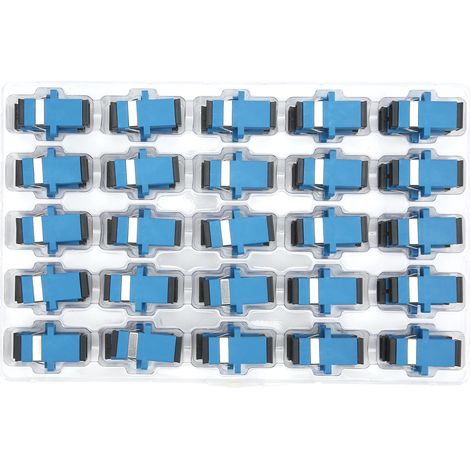 50 coupleurs à fibre optique SC-SC simplex à bride, adaptateurs pour fournitures industrielles
