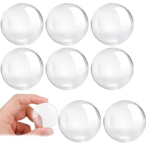 Lot de 8 butoirs de porte autocollants en caoutchouc transparent - Butoirs de porte en caoutchouc autocollants - Butées de porte murales transparentes - Butées de porte - Butées élastiques