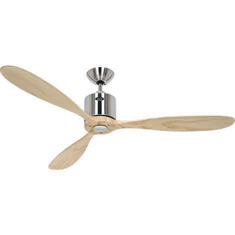 DC Ceiling Fan Aeroplan Eco Chrome / Wood (1/4)