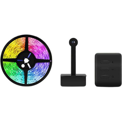Kit LED TV Ambilight - AVIZAR - 55"-65" - Caméra intégrée - Contrôle vocal - Multicolore (1/3)