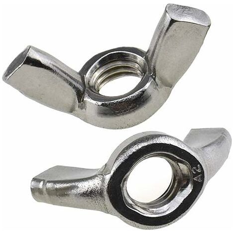 Écrous à oreilles M4 zingués, lot de 5 pour boulons et fixations, conformes aux normes ISO et DIN. (1/4)