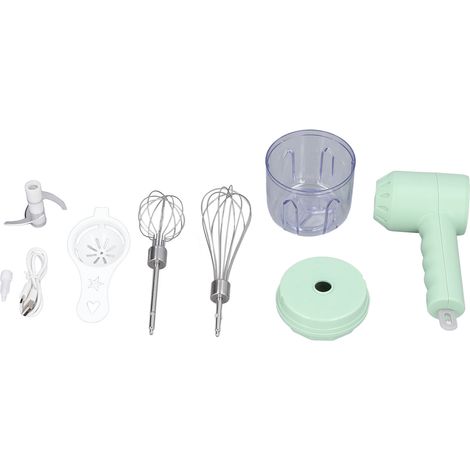 Mixeur Main Sans Fil 3 Vitesses pour Cuisine Pâtisserie Vert Électrique Compact (1/5)