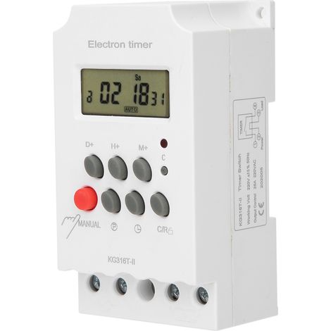Minuterie numérique à affichage LCD, microprocesseur électronique, ABS 220 V KG316TII (1/5)