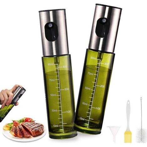 BelleRise - Lot de deux flacons pulvérisateurs d'huile de cuisson, flacon pulvérisateur d'huile de cuisson de 100 ml (1/5)