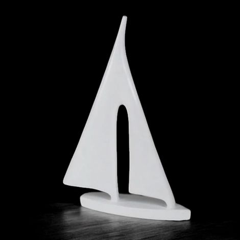 Figura decorativa de barco blanca grande de 28 cm - Velero, barco, yate (1/5)