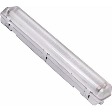 Réglette LED étanche double pour Tubes LED T8 120cm IP65 (boitier vide) - SILAMP (1/2)
