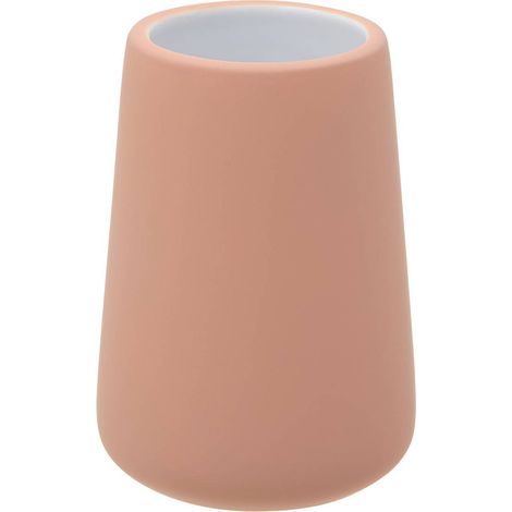 Portacepillos de dientes colorama redondo, ø 8 x h 12 cm, rosa - 5five