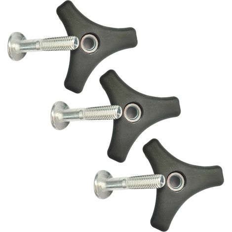 Poignée Angulaire - Écrou À Ailettes Et Vis Pour Tondeuse À Gazon - Compatible Avec La Plupart Des Modèles - Lot De 3 Pièces (1/5)