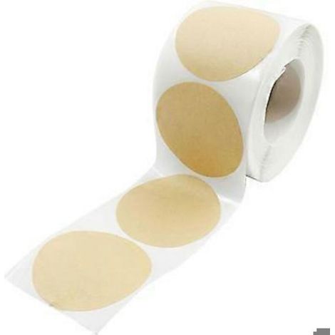 Etiquettes Autocollantes - Rondes 52 mm - Jaune - Repositionnables - Papier Kraft - 500 Pièces (1/5)