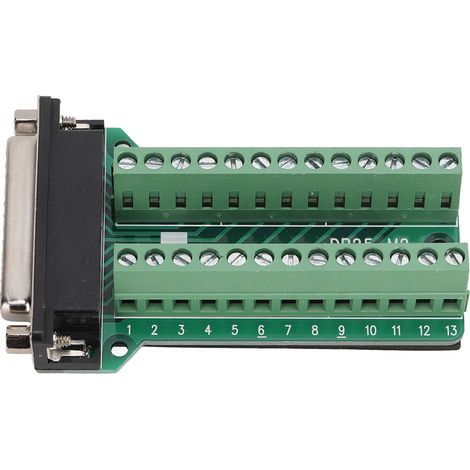 Connecteur à bornes 25 broches pour module de signal, type vis, pour carte de connexion PCB, destiné au débogage et à la communication. Connecteur femelle DB25-M2. (1/5)