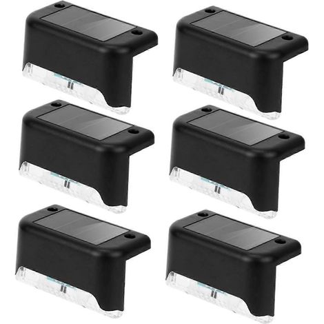 Lot de 6 lampes solaires LED résistantes aux intempéries pour terrasse, clôture et allée de jardin. (1/5)