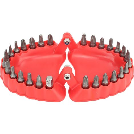 Porte-embouts de foret pour prothèses dentaires, rouge, 28 trous, organiseur de tournevis, décoration de bureau en sculpture 3D (1/5)
