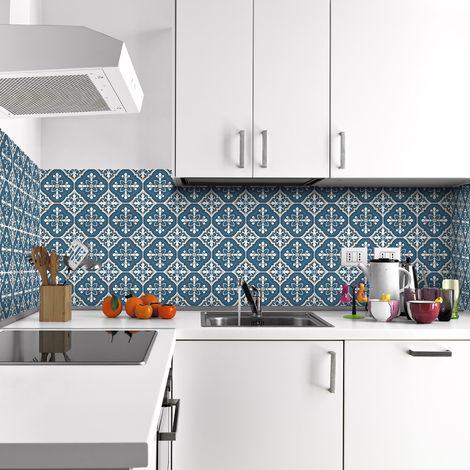 Sticker Mural Carrelage adhésif Cuisine Salle de Bain - 60 STICKERS CARRELAGES AZULEJOS JOCOBY - 60stickers10x10cm (1/5)