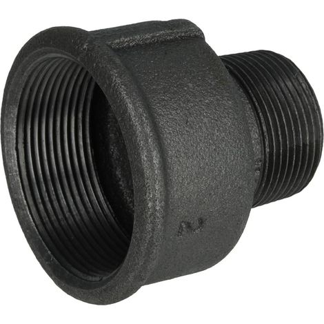 Raccord en fonte malléable noir manchon réduit 2'' FF x 1 1/4'' FM
