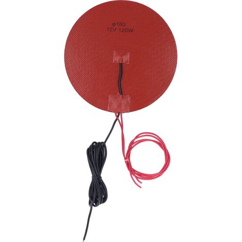 Tapis chauffant rond en silicone souple 120W 12V pour imprimante 3D, résistant à l'abrasion (1/5)
